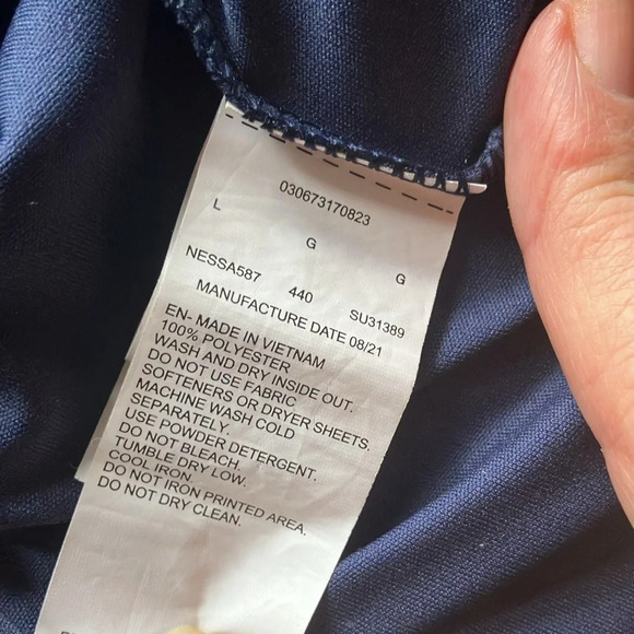 Nike Swim Dri-Fit Raglan Long Sleeve made of knit polyester. Size L Preowned - Picture 5 of 7